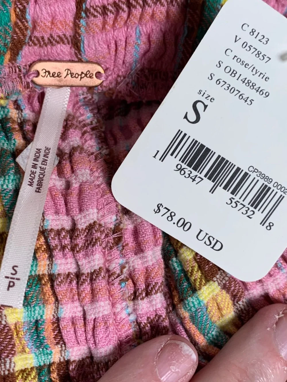 Free People hipster groovy/funky pink flare pants NWT sz small